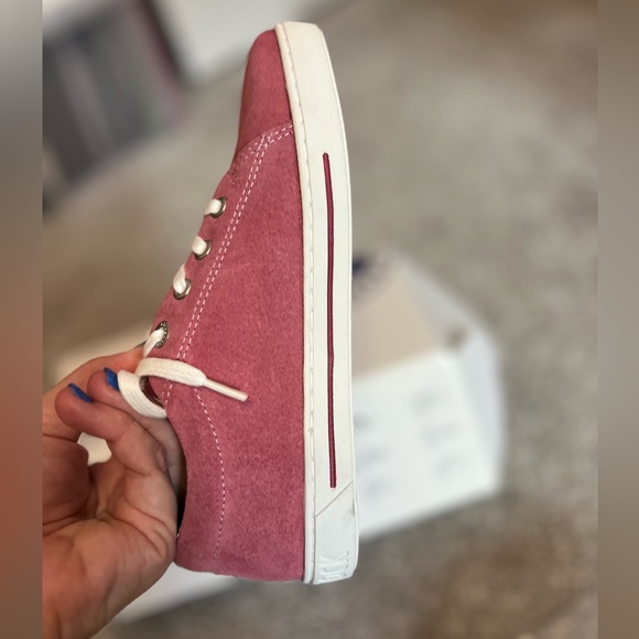 Birkenstock Kids ARRAN Berry Suede Sneakers size 1-1.5 - Picture 3 of 5